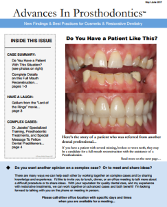 Advanced prosthodontic case study for a patient with high esthetic demands - Advances in Prosthodontics Winter 2017