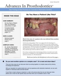 Before and after dental photos for a patient with failing restorations - Advances in Prosthodontics Winter 2018