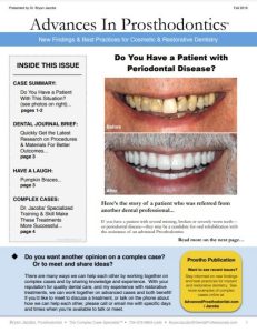 Clinical case study of oral rehabilitation for a patient with severe periodontal disease and tooth loss - Avances en prostodoncia