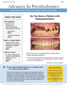 Clinical case study showing before and after results for a patient with failing dentition treated with a fixed implant prosthesis